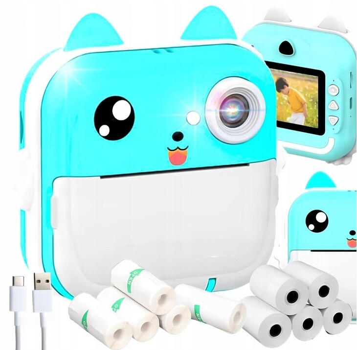 Instantní Tiskový Fotoaparát 2.0 Kamera Termální Tiskárna 3V1 13 Rolí