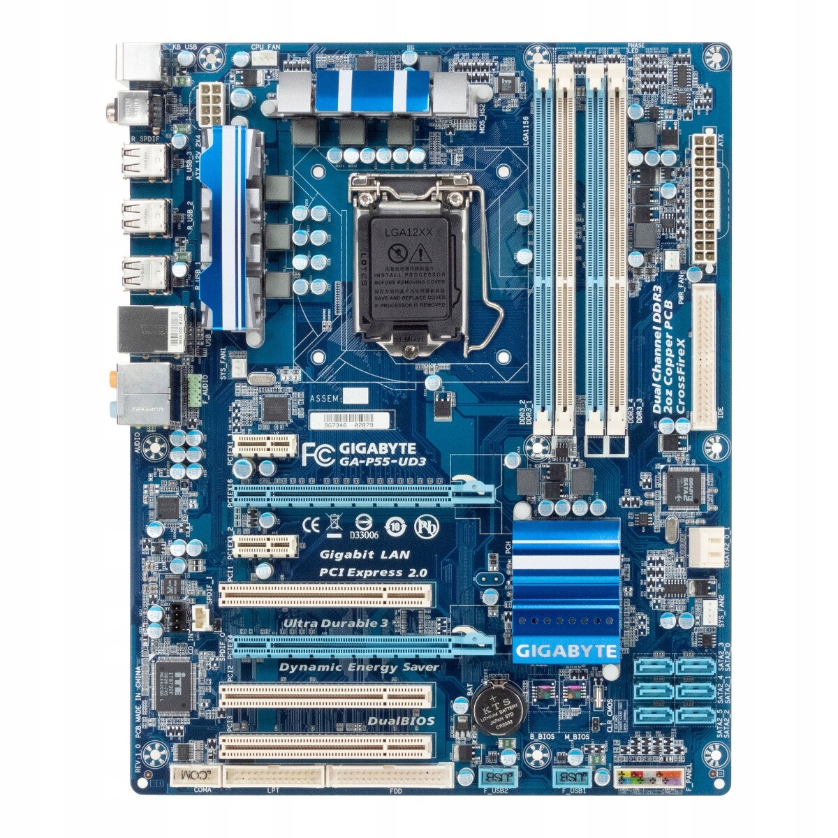 Gigabyte GA-P55-UD3 Socket LGA1156 DDR3 PCIe Pci Sata Atx