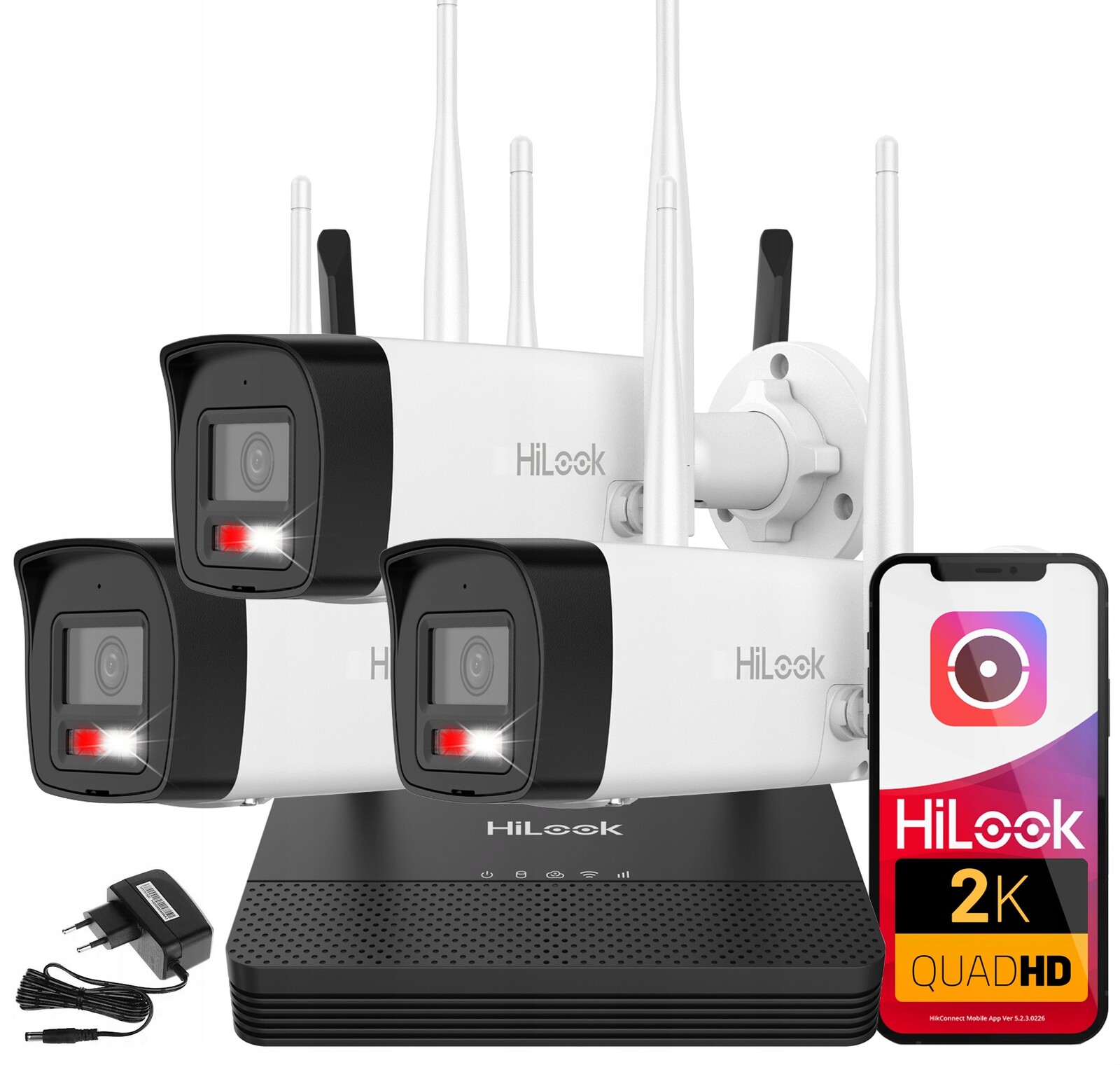 WiFi monitorovací sada Hilook 4Mpx Kamery Dual Light Audio Náhled 24/7