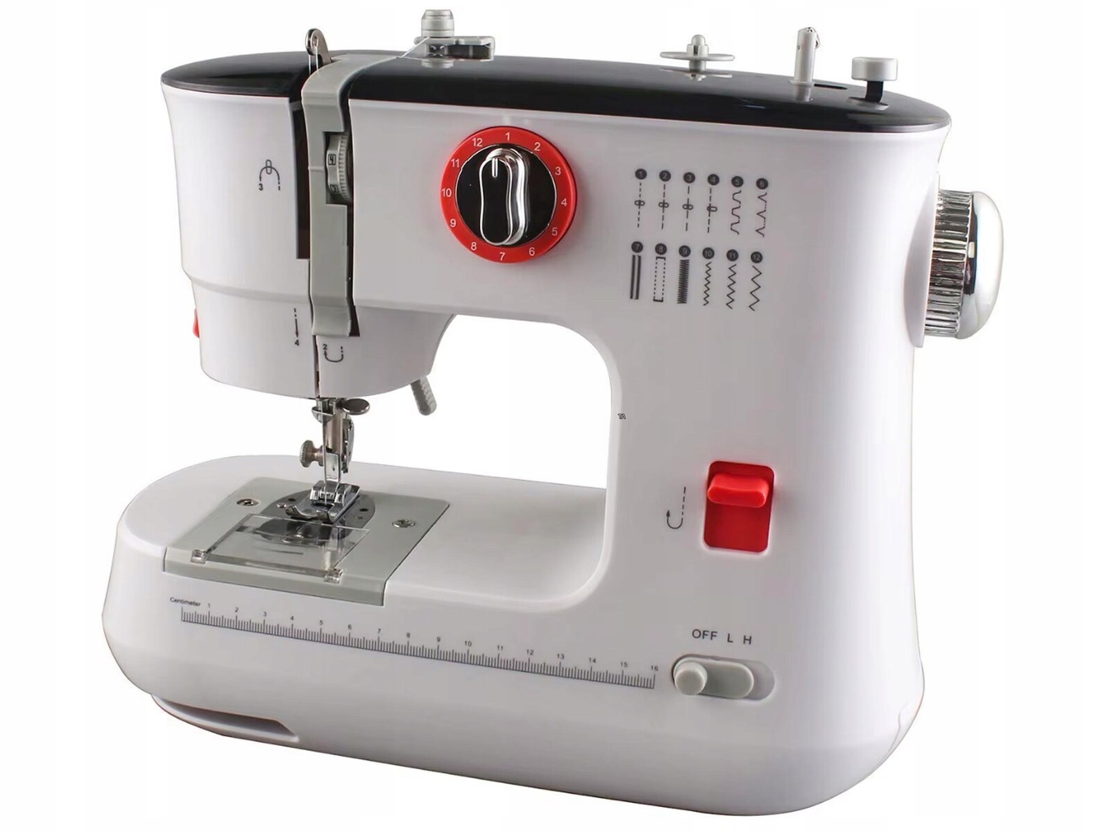 Přenosná domácí šicí mašina Příslušenství pro přenos 12 stehů s pedálem