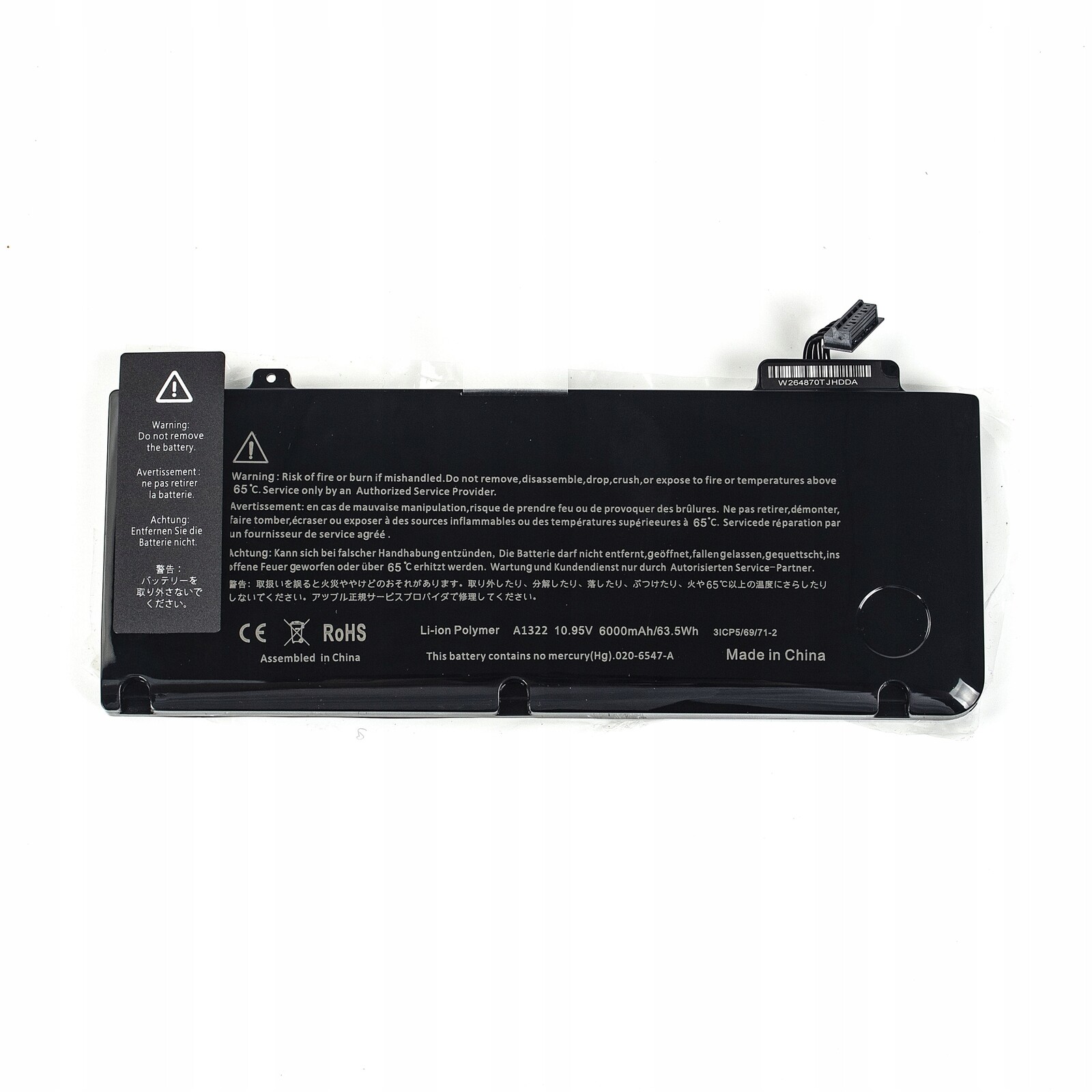 Baterie A1322 63,5 Wh 10,95 V pro MacBook Pro 13 A1278 Unibody 2009–2012