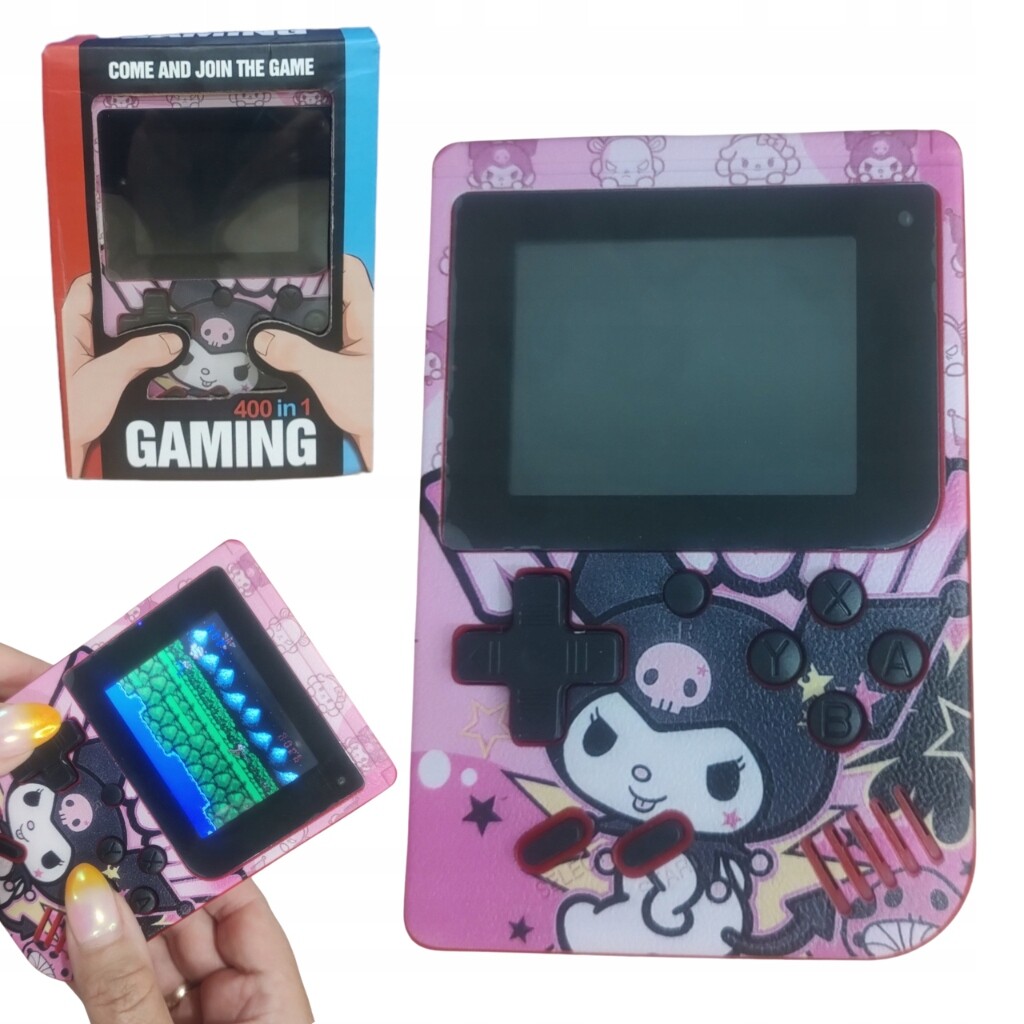 2 x Kuromi Retro Konzola 400 v1 Zahrajte si své oblíbené klasiky na jakémkoli místě!