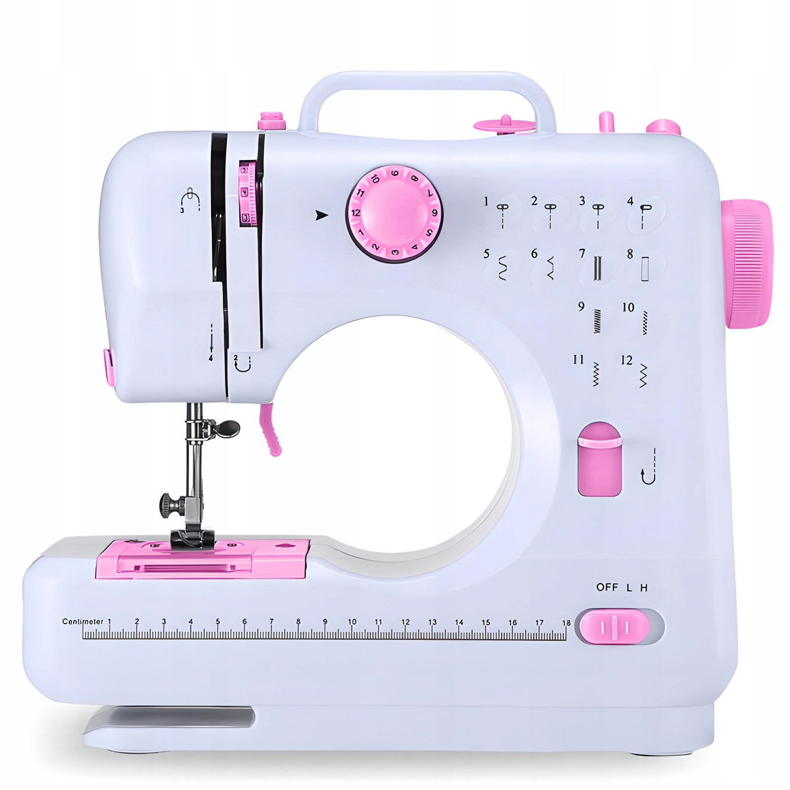 Přenosný Šicí Stroj Mini 12 Stehů Příslušenství Bonus Cívky