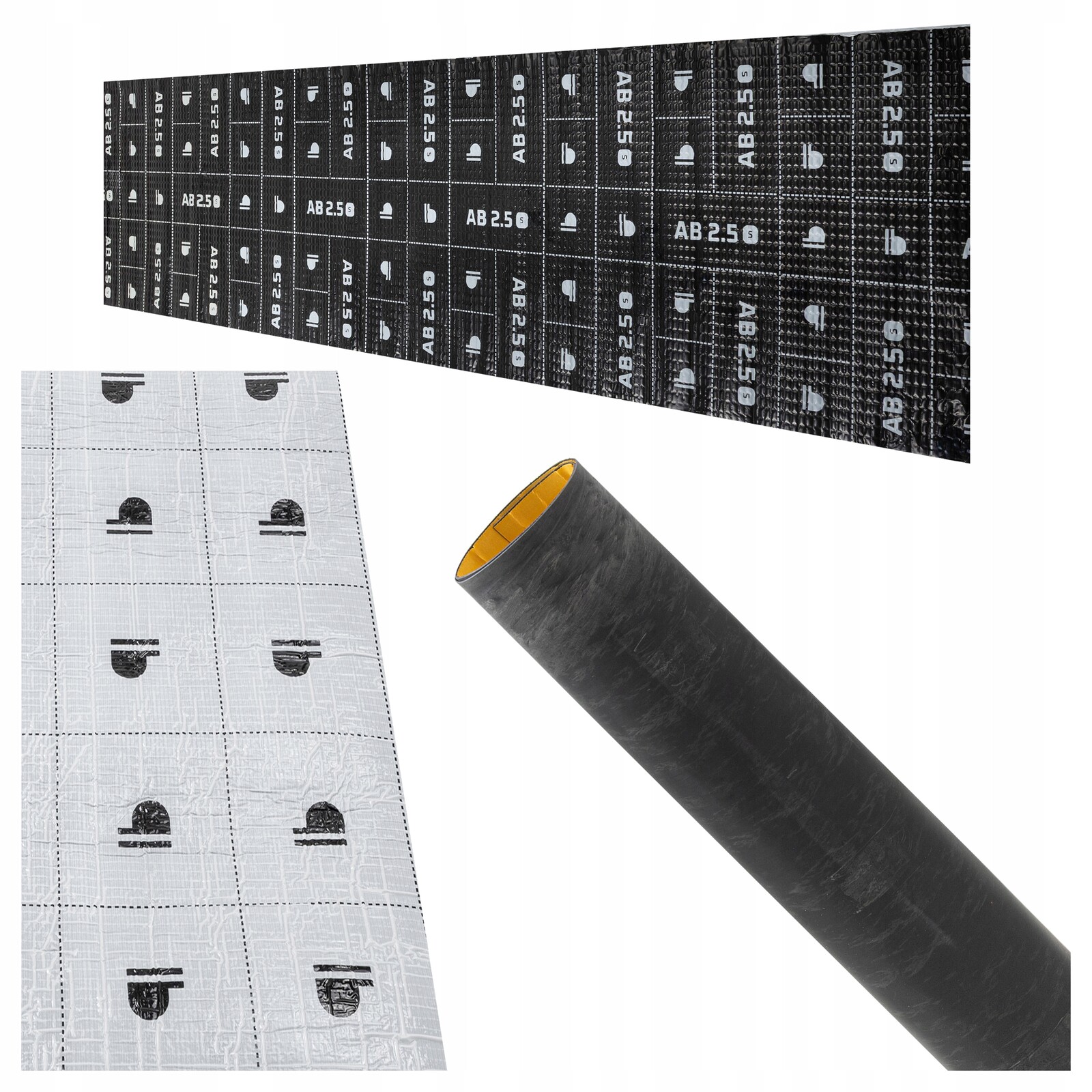 Vertikální kanalizační tlumící podložka s účinnou bariérou proti zvuku pomocí lepidla