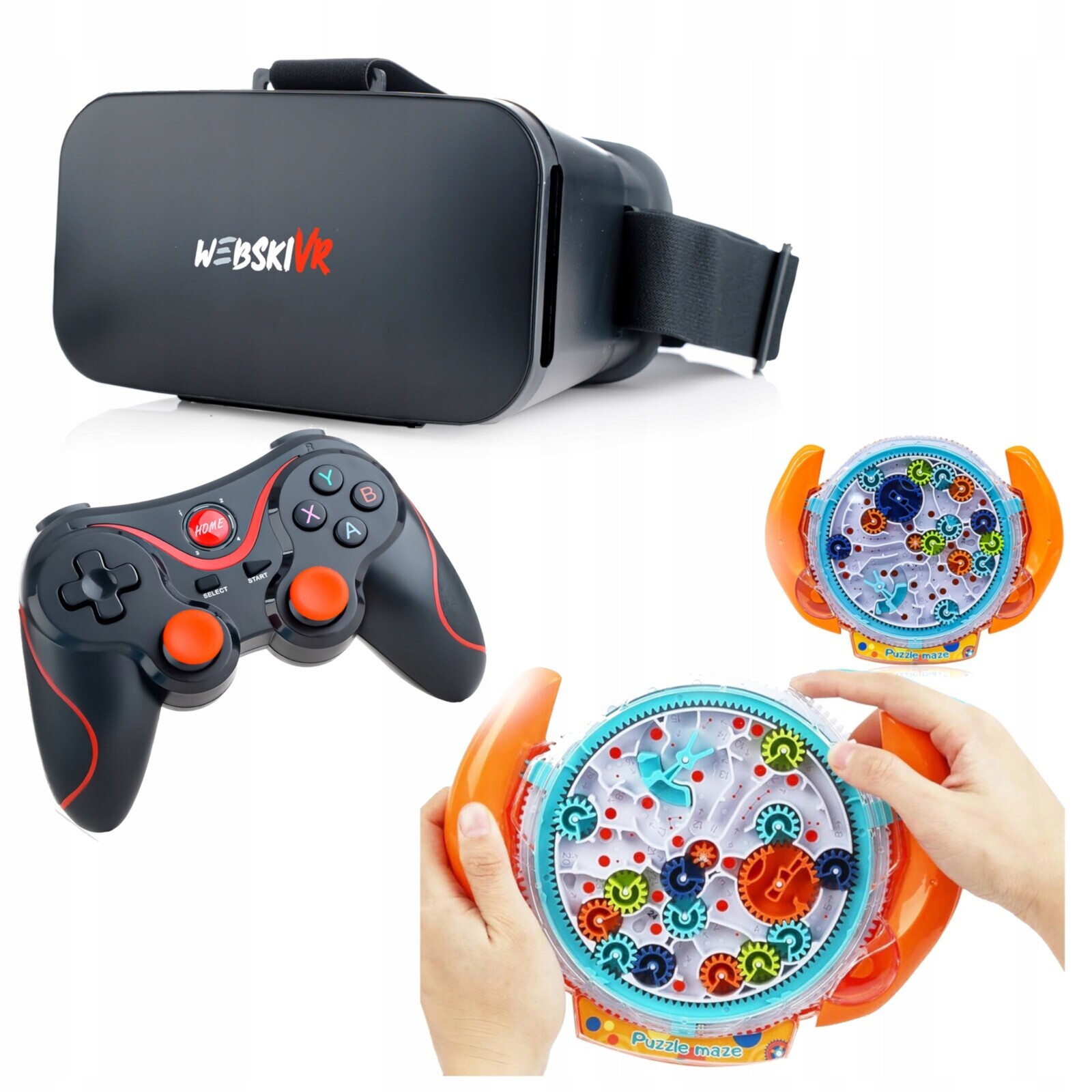 dárek Pod Stromeček Brýle Vr 360+GAMEPAD+DOVEDNOSTNÍ Hra Bludiště