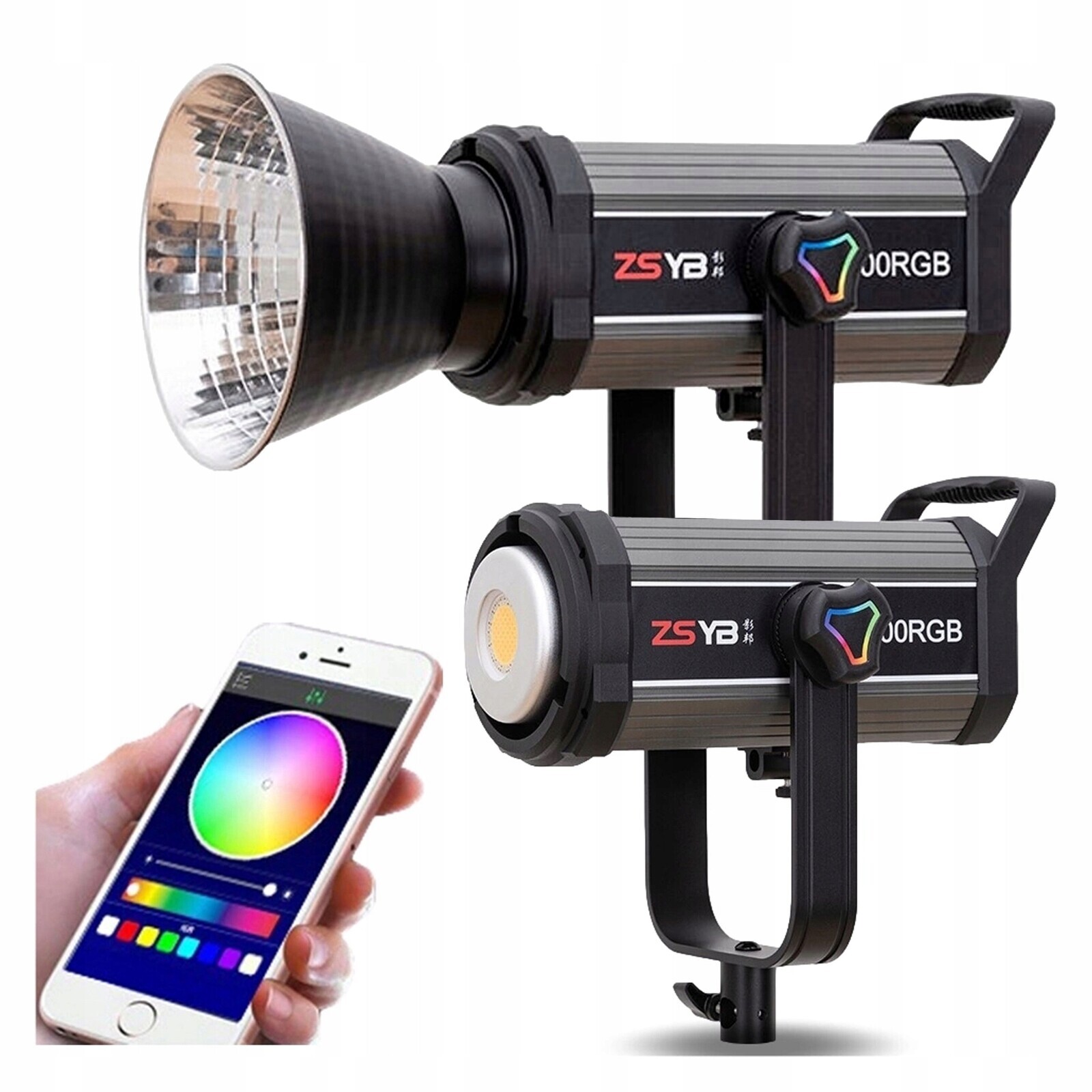 Studiová Rgb Video Led lampa Bowens 500W s napájecím zdrojem, dálkově ovládaná