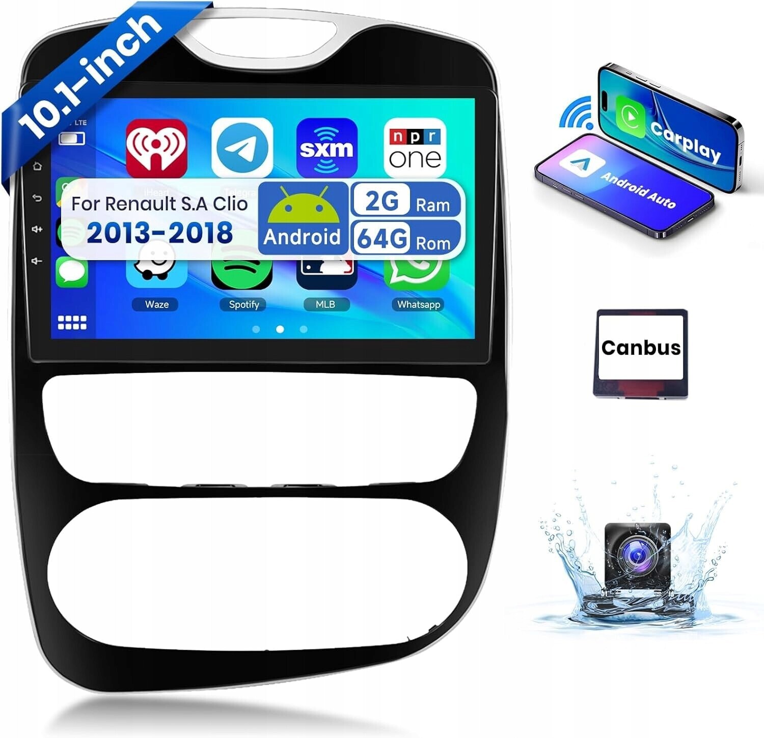 Automobilové rádio 2G 64G podofo 10,1