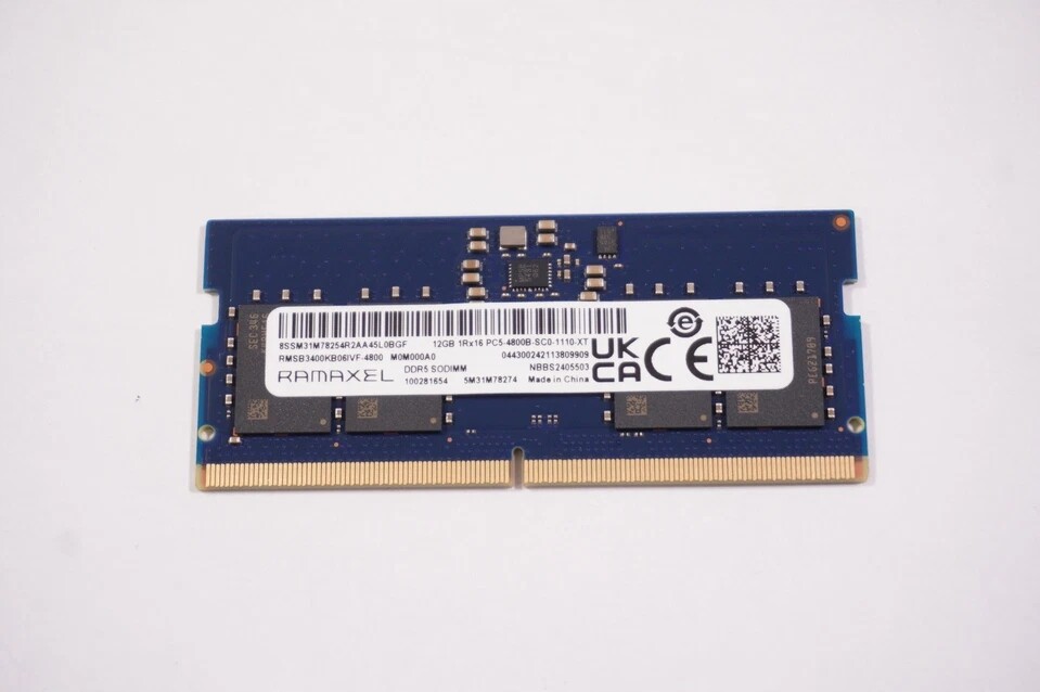 paměť Ram DDR5 Sodimm Ramaxel 12GB 4800MHz RMSB3400KB06IVF-4800