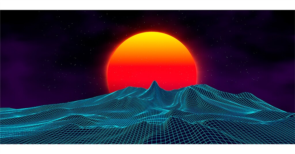 Herní Podložka Pod Myš 90x40 cm Retro Sun Kraken Wargames