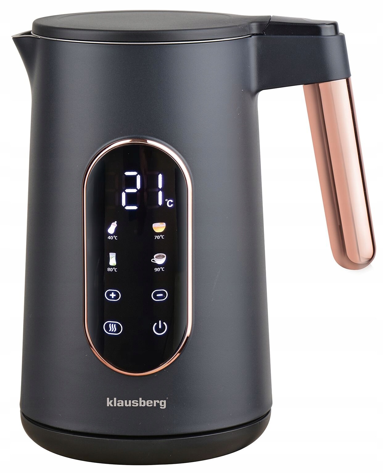 Elektrická varná konvice Klausberg KB-7892 1.7L Led Rose Gold s regulací teploty