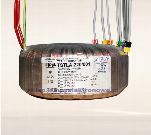 Tstla 220/001 Toroidní síťový transformátor Indel