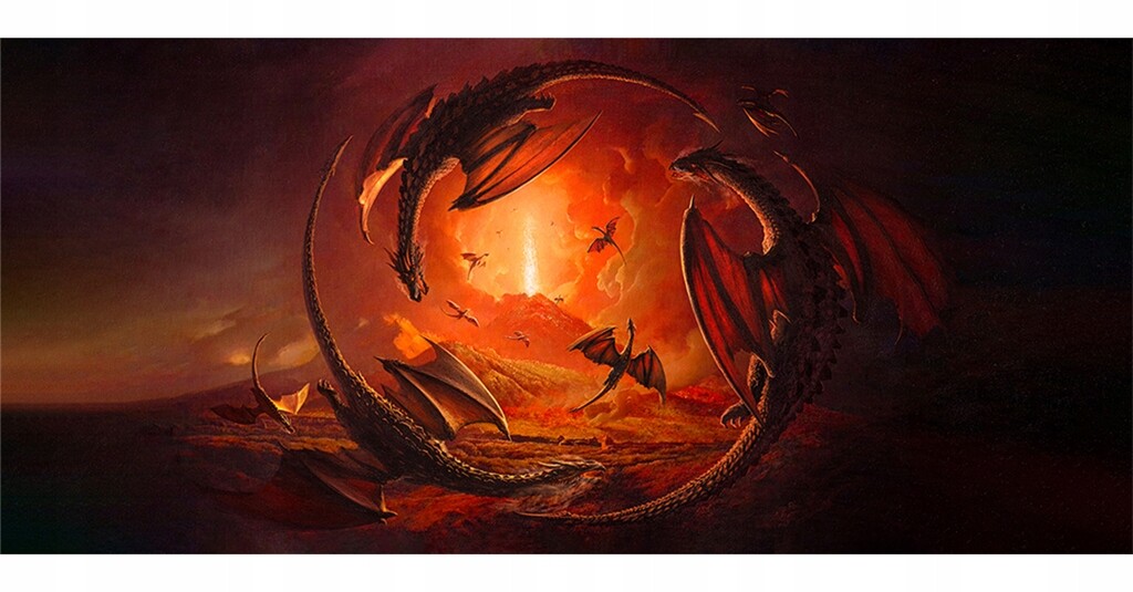 Herní Podložka Pod Myš 90x40 cm Dragons Kraken Wargames