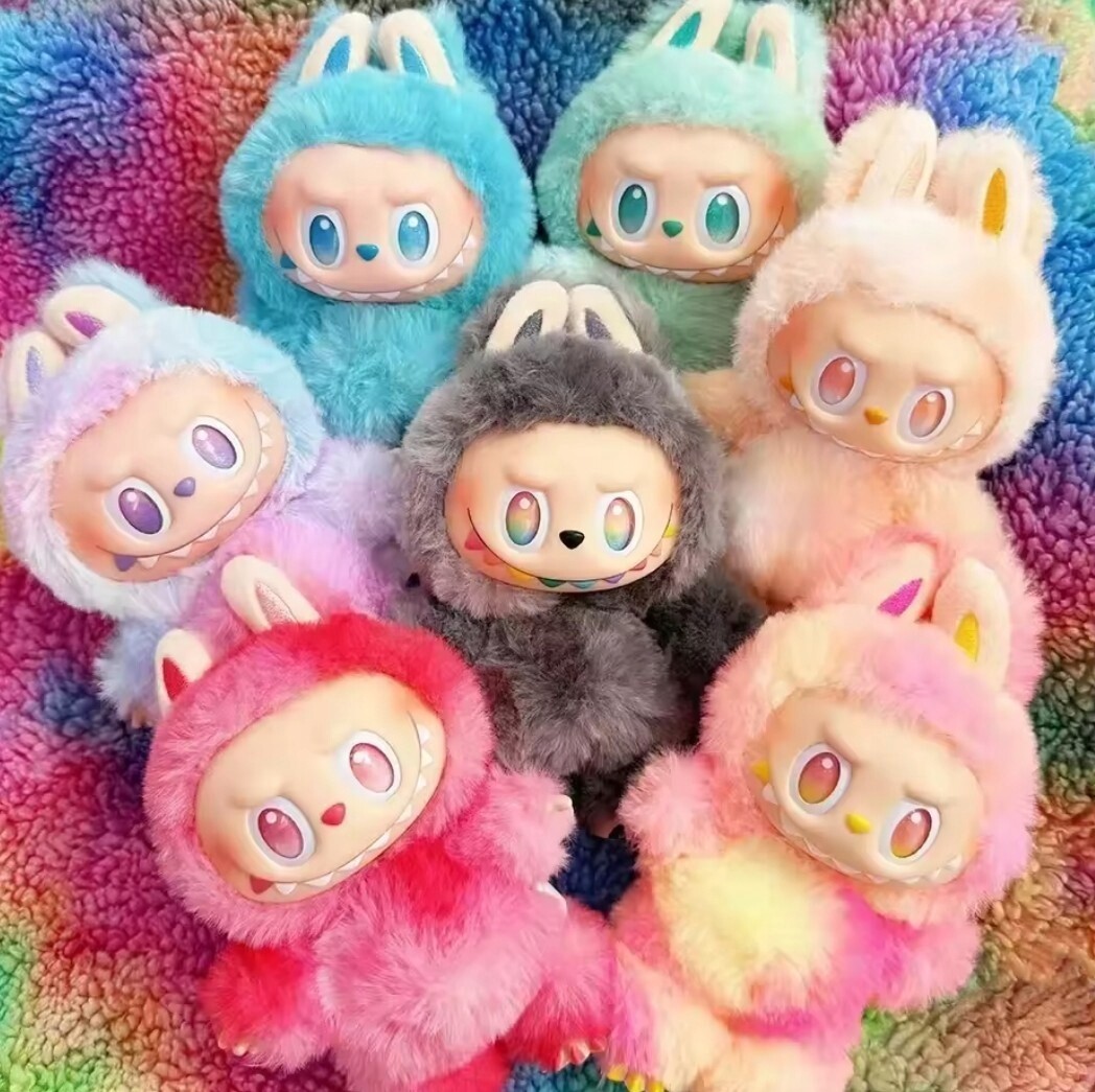 Labu-bu The Monsters~Plyšový Přívěsek Na Klíče Vinyl~Ideální jako Dárek Sada 7ks