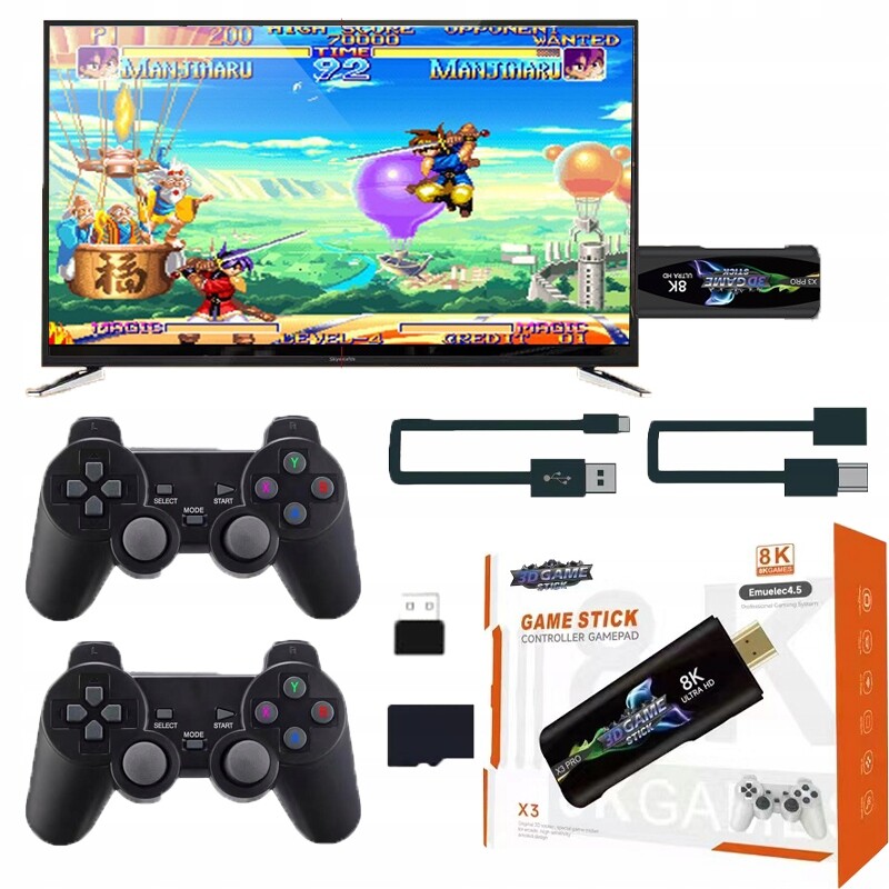 Konsola Retro X3PRO Psp+ PS1+ 40000GIER Polska, 8K64 Gb