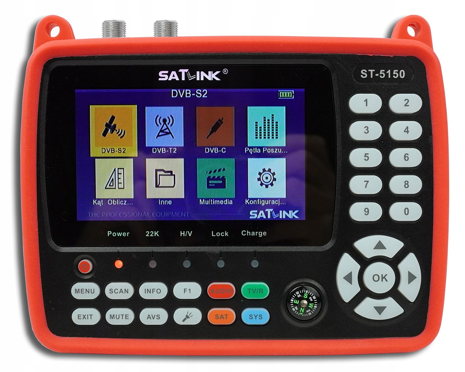 Měřič Satelitního Signálu Pozemní Tuner DVB-S/S2 Satlink ST-5155