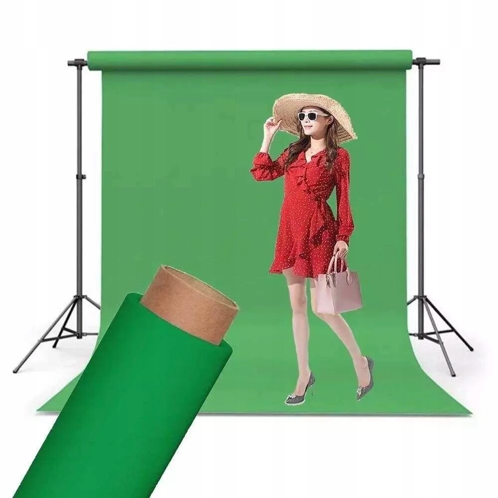 Green Screen Zelené Studiové Fotografické Pozadí 2x10 m Na Pouzdru