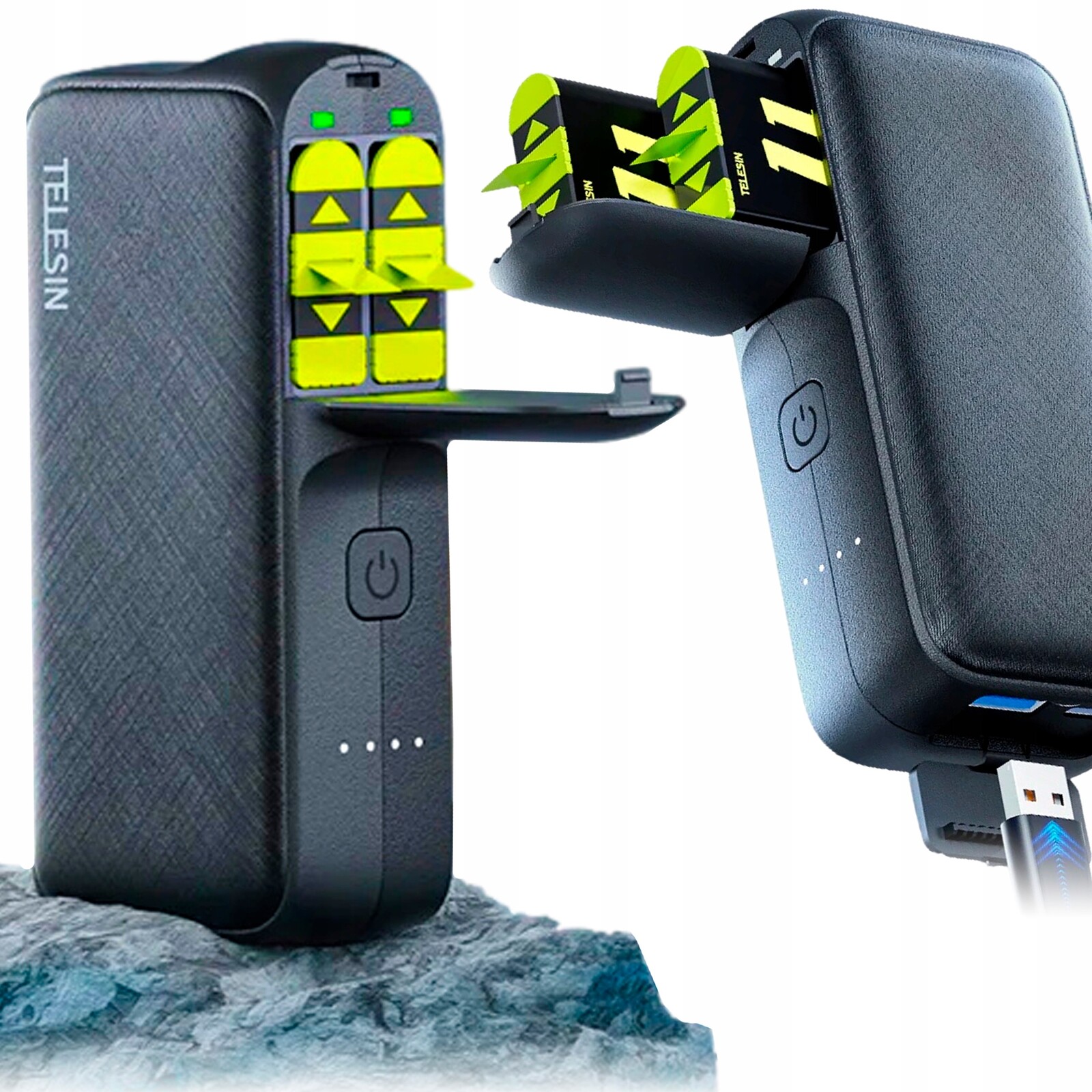 Nabíječka s powerbankou Telesin 10000 mAh pro GoPro Hero 12 11 10 9 8 Black