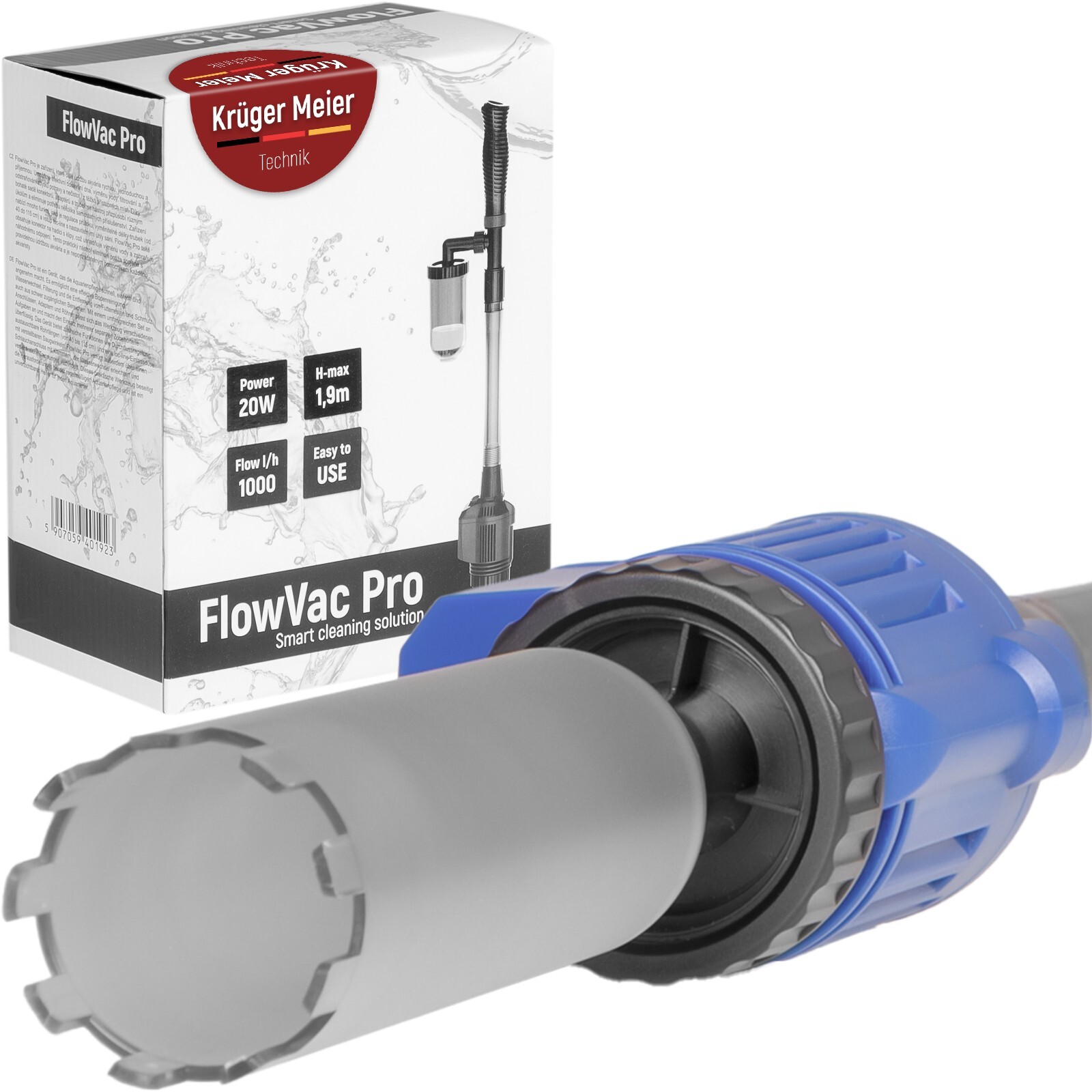 Kruger Meier FlowVac Pro – automatický odmulčovač s vodním filtrem /Kruger Mei