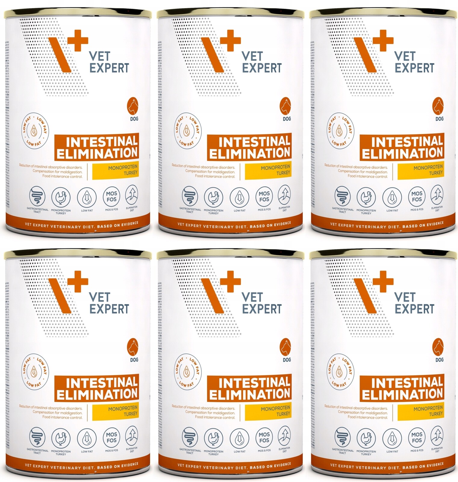 4T VetExpert Dog Intestinal Elimination Low Fat 6 konzerv 400 g