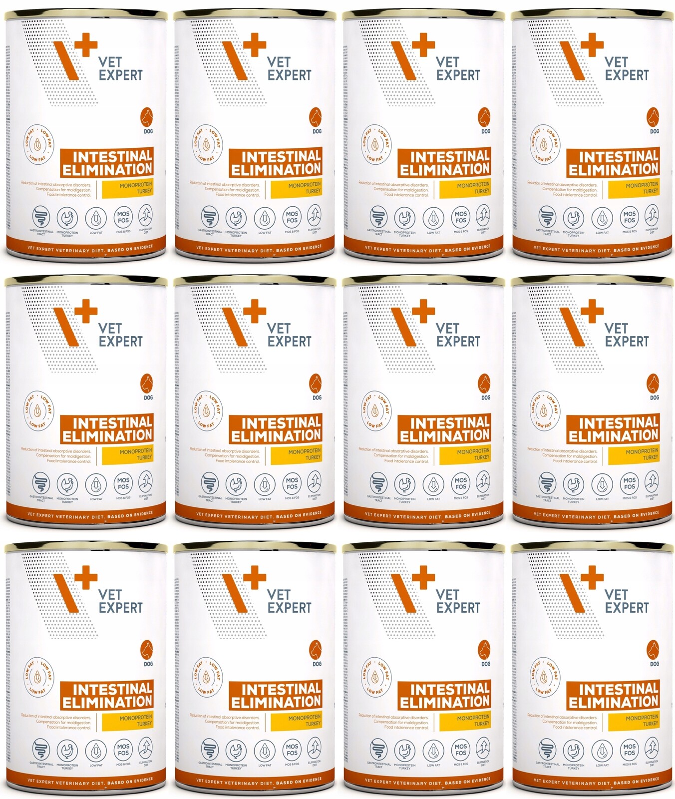 4T VetExpert Dog Intestinal Elimination Low Fat 12 x 400 g