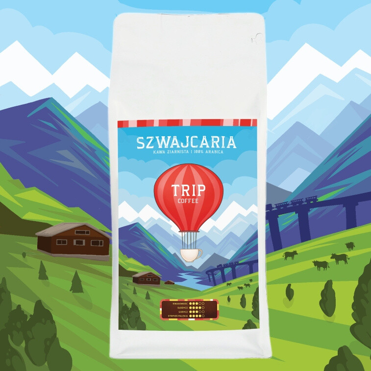 Káva zrnková Trip Coffee Švýcarsko 1 kg 100% arabica