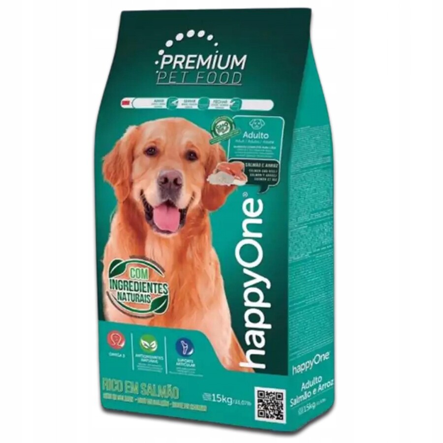 Suché Krmivo pro psa HappyOne Rice & Salmon Losos rýže 15 kg