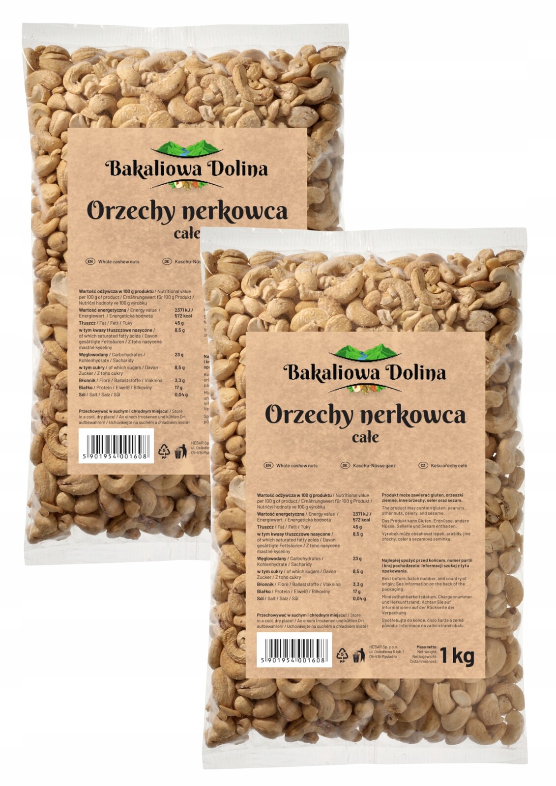 Kešu Ořechy 2 Kg 2000 G Přírodní Čerstvé Celé Zdravé Plné Vitamínů