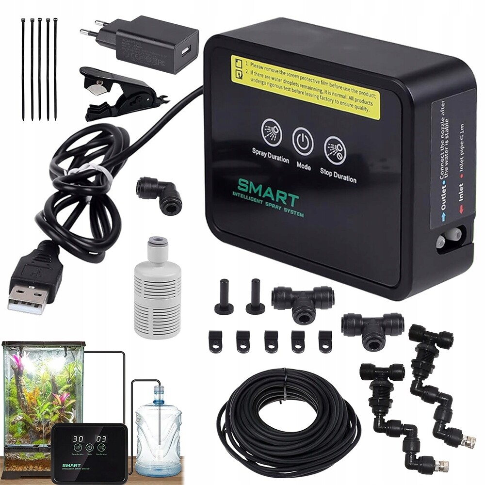 Zvlhčovač terária s tryskami 360 stupňů Systém kropení