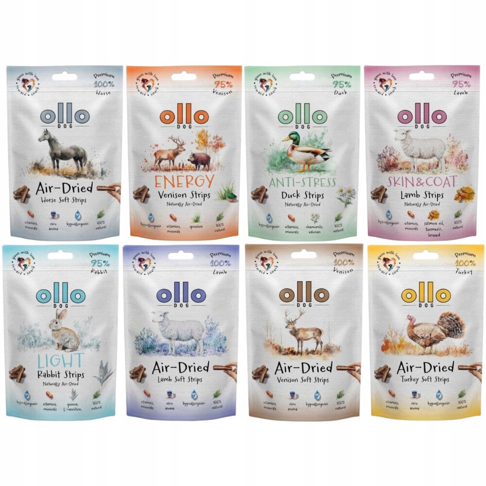Pochoutky pro psa Ollo mix chutí 8x80 g