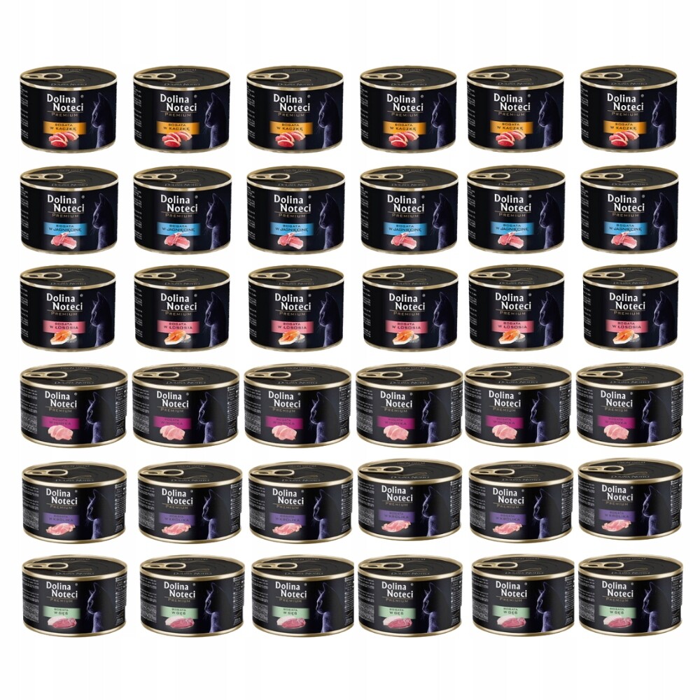 Dolina Noteci Premium Bohatá mix chutí – mokré krmivo pro kočky – 36 x 185 g