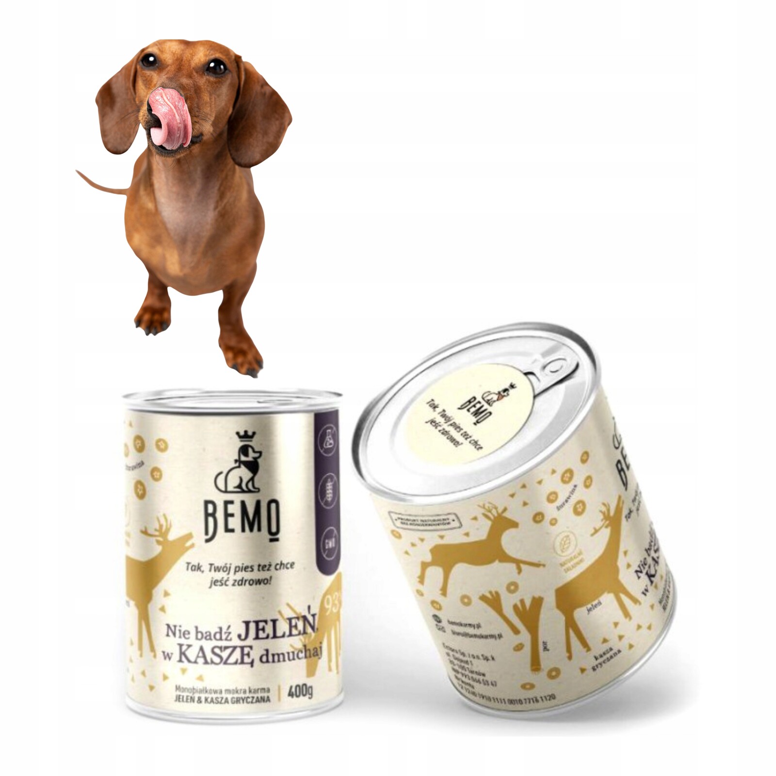 Vlhké krmivo pro psy Bemo Nebuď Jelen 24x800g Monoproteinová konzerva jelena