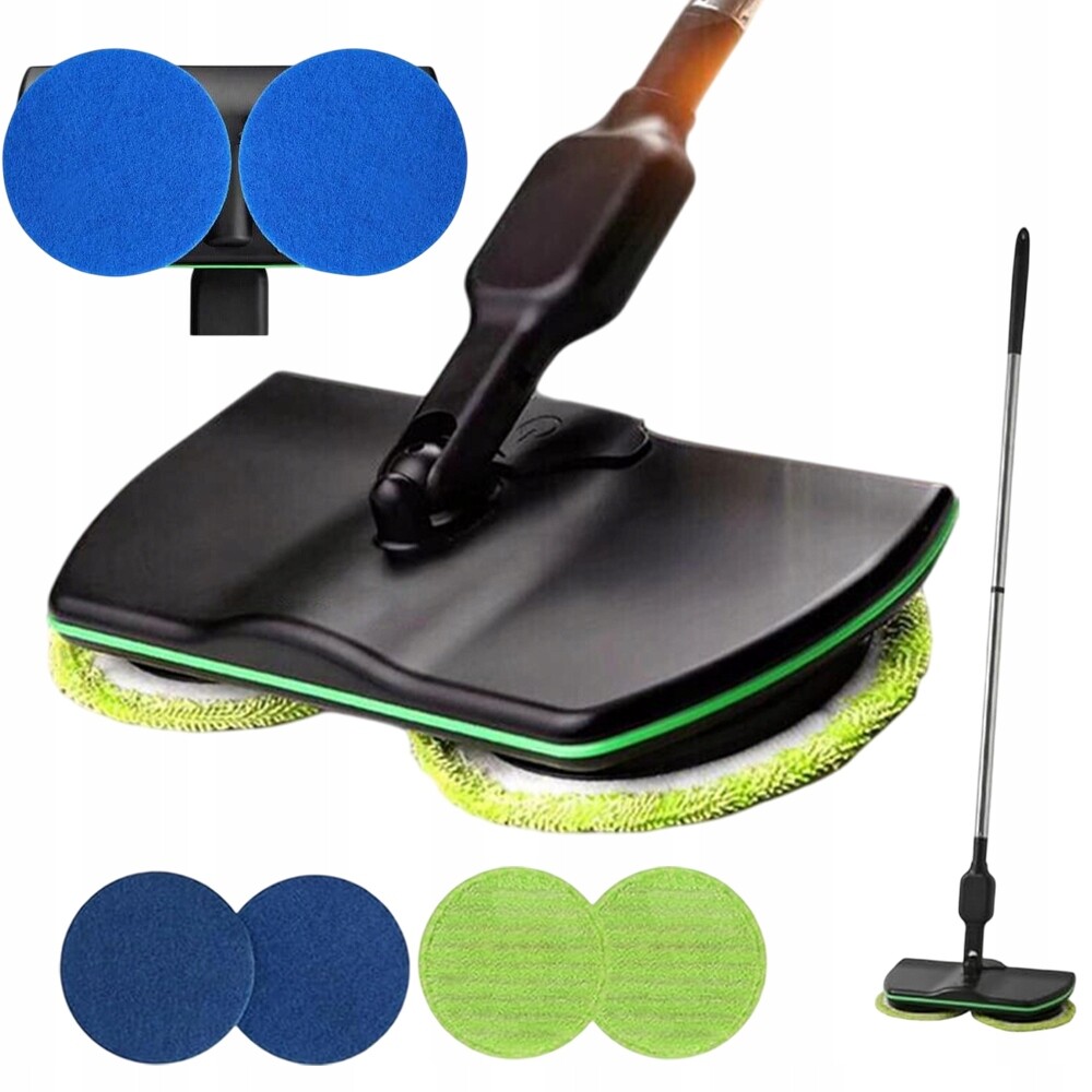 Podlahový mop Bezdrátový Elektrický Otočný Set s Pady