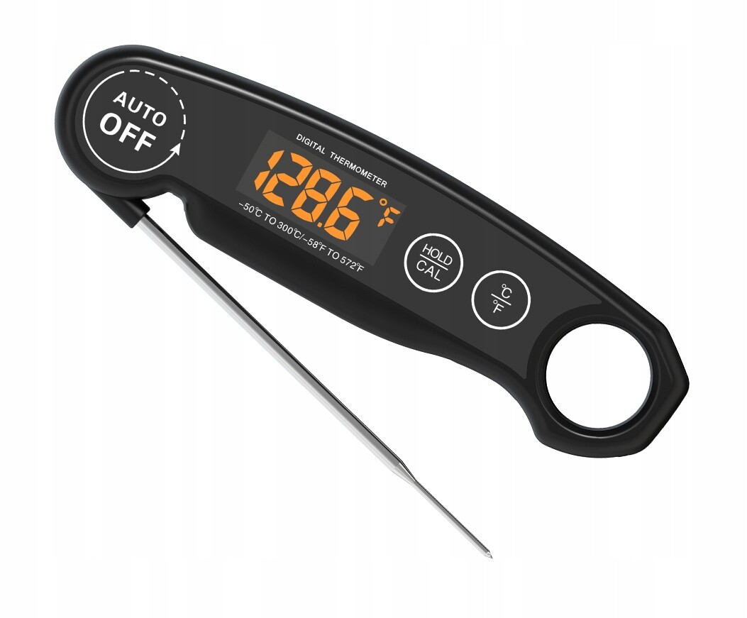 Kuchyňský teploměr Digitální skládací sonda Ocel 304 LCD TermHoff TH-03 Acu