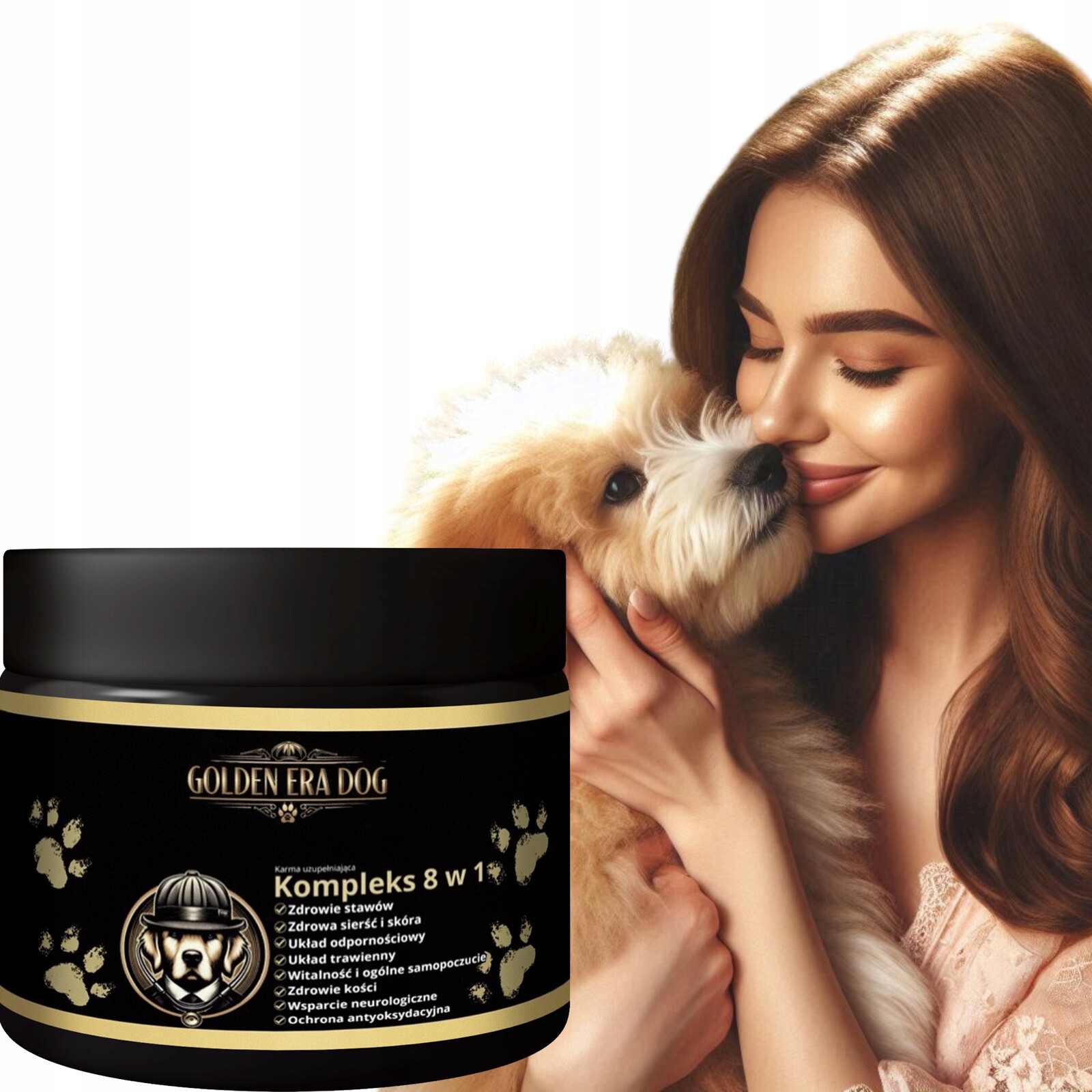 Komplex 8 v 1 Golden Era Dog Klouby Kosti Srst Kůže Imunita Trávení