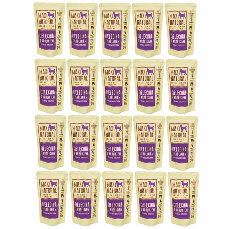 Maxi Natural Krmivo pro psy Telecí s králíkem 20x150 g