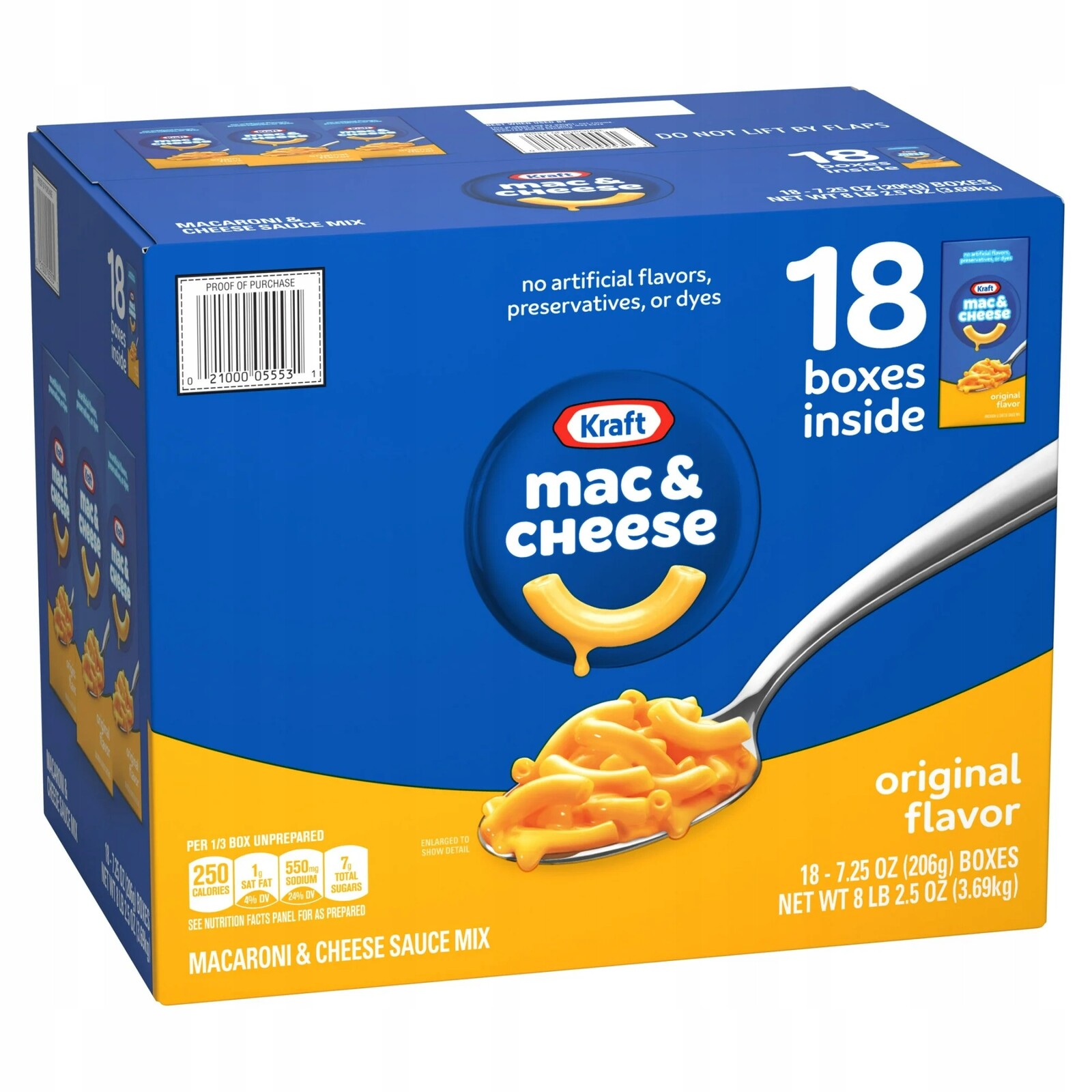 Kraft Macaroni Mac & Cheese Těstoviny s sýrem Usa 206 g 18 balení