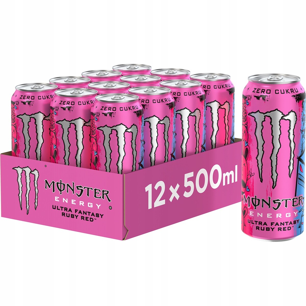 Monster Ultra Ruby energetický nápoj 12 Ks x 500ml