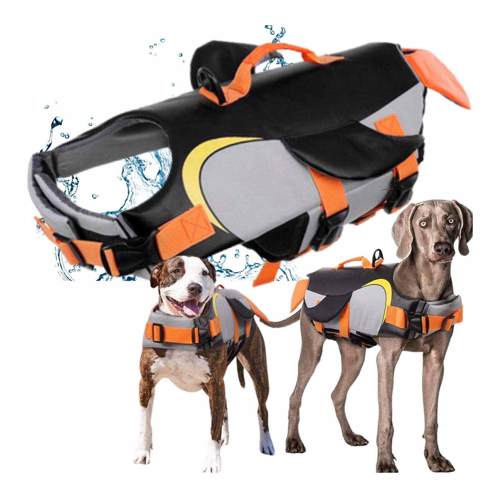 Kapok pro psa na plavání záchranná vesta Tučňák do vody velikost L