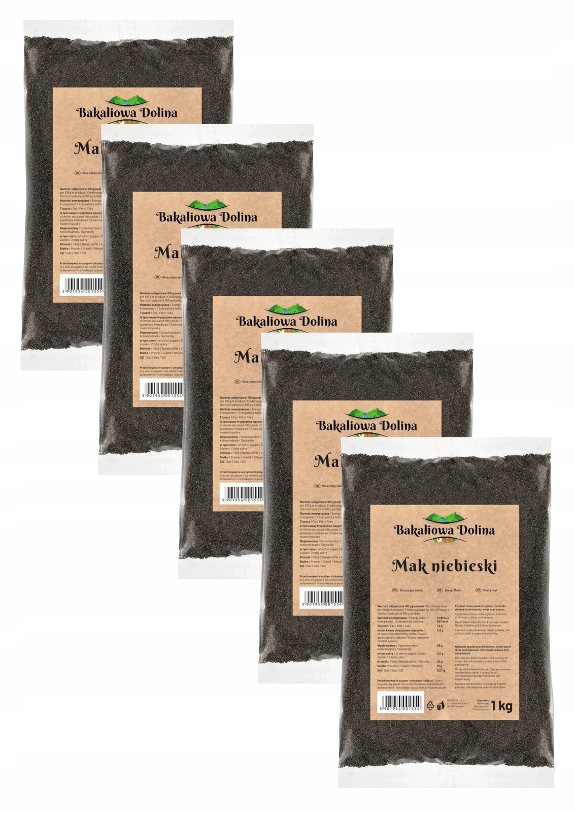 5 Kg Přírodní Modré Zrno Připravené K Pečení Na Martinské Rohlíky