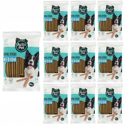 Psí pamlsek Dental Sticks Medium 10 x 400 g Activ Pet