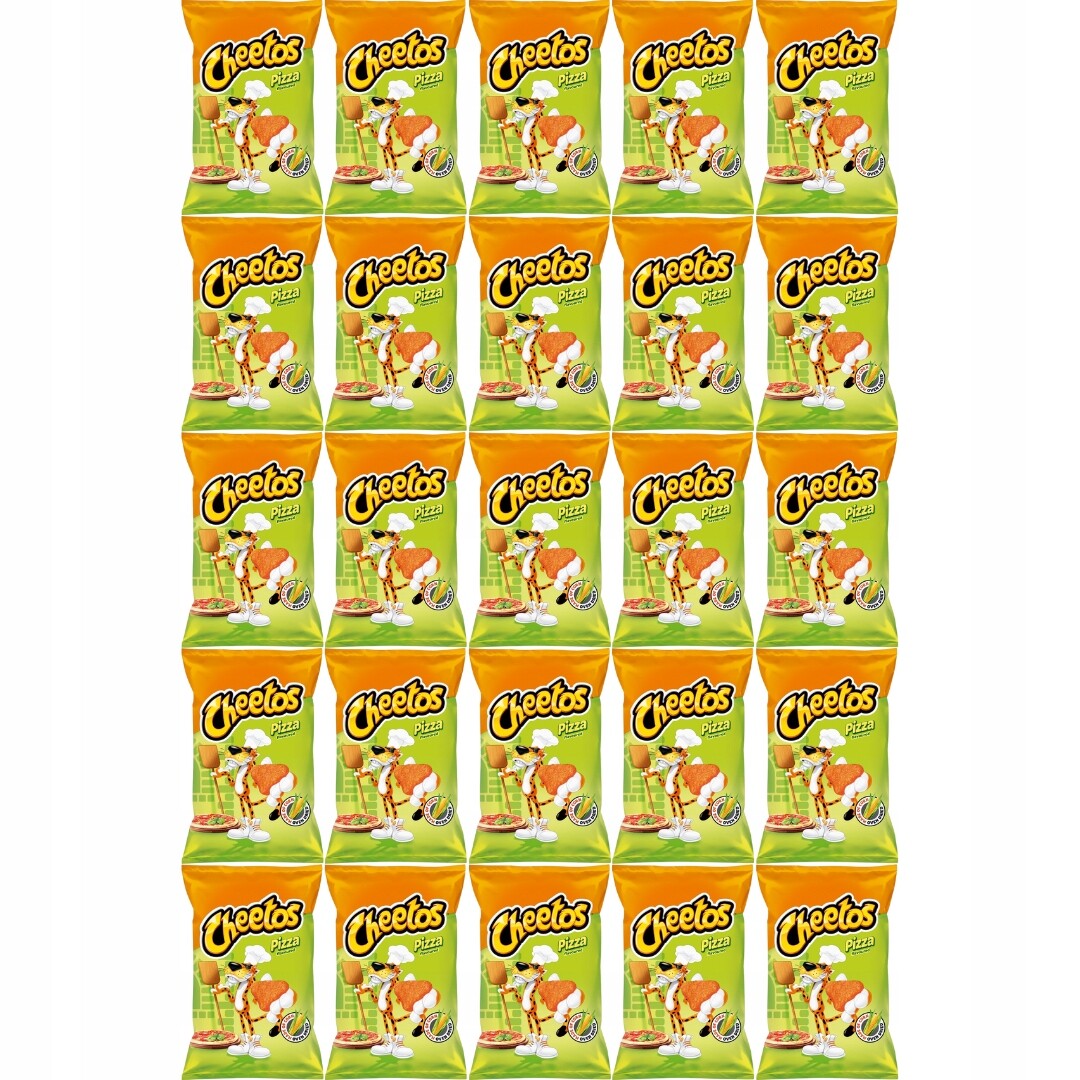 Cheetos Kukuřičné křupky s příchutí pizzy 85 g x 25 kusů