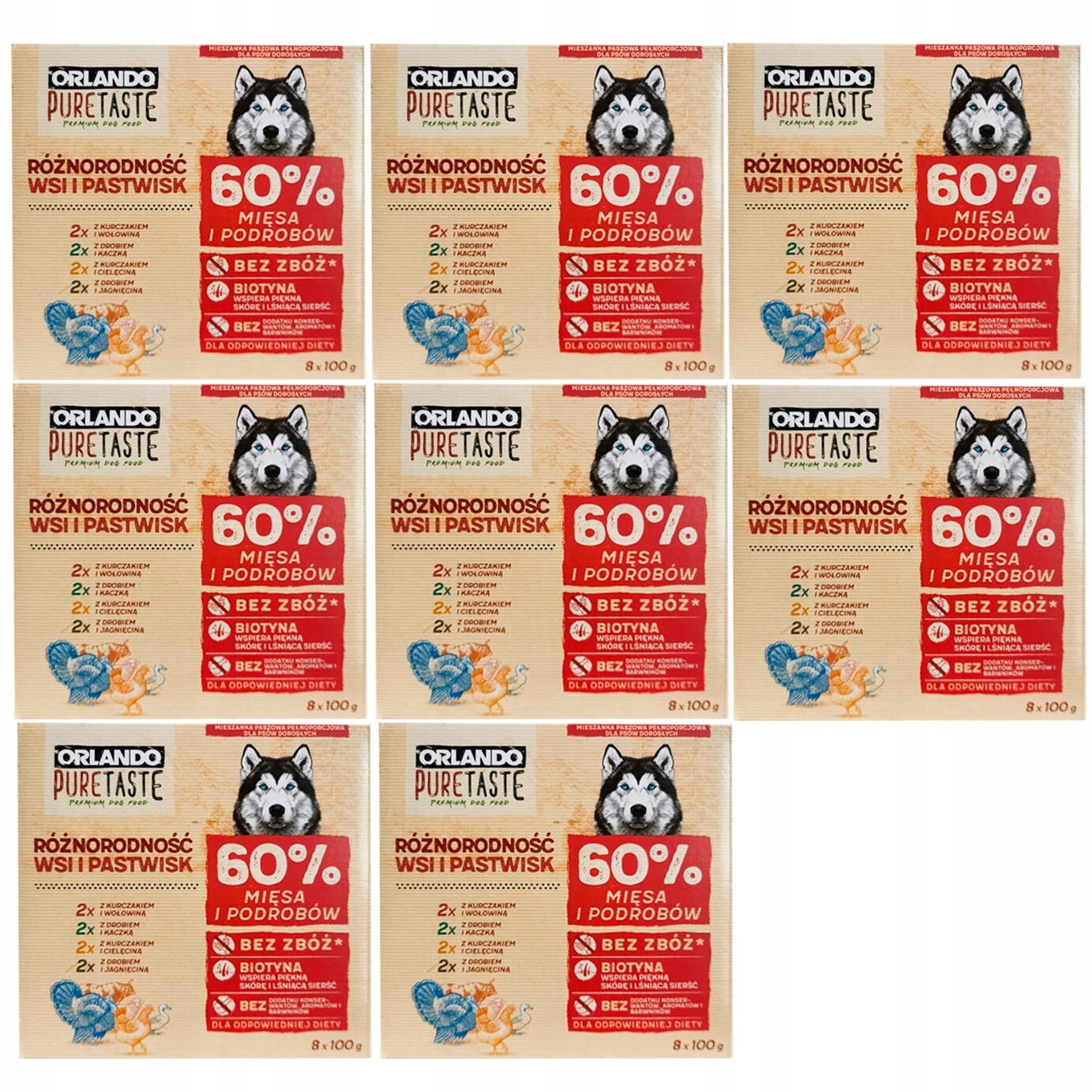 Krmivo pro psy Orlando Mix Chutí 8x800 g