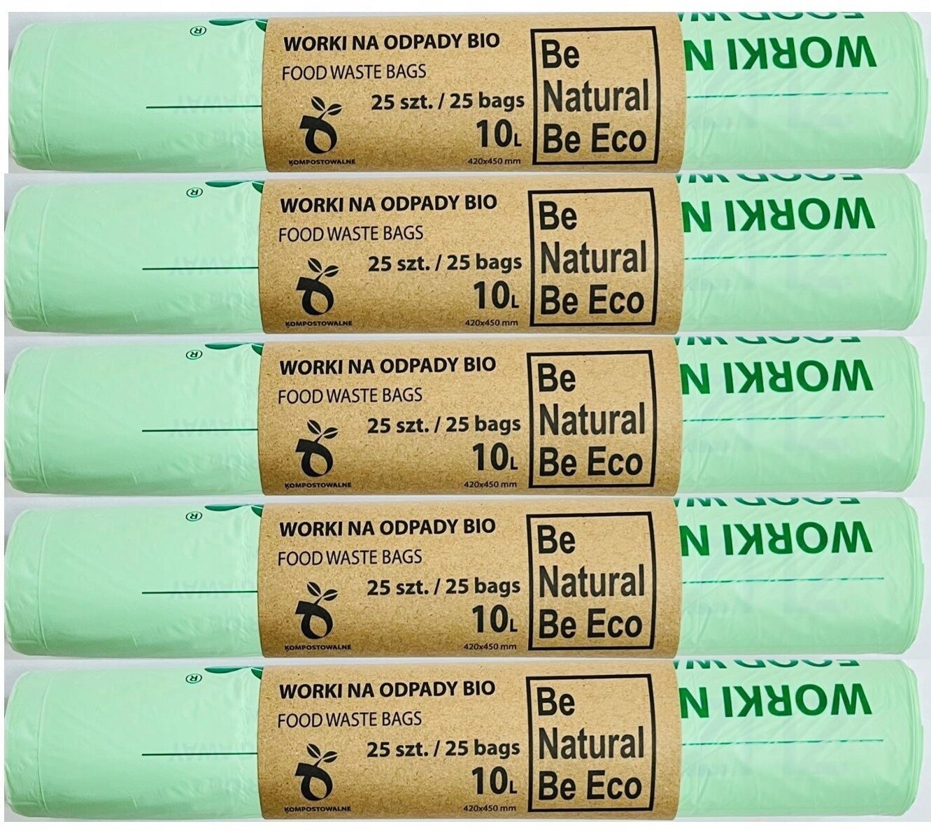 2 x Biologicky Rozložitelné Kompostovatelné Sáčky 10L Bio 125 Ks