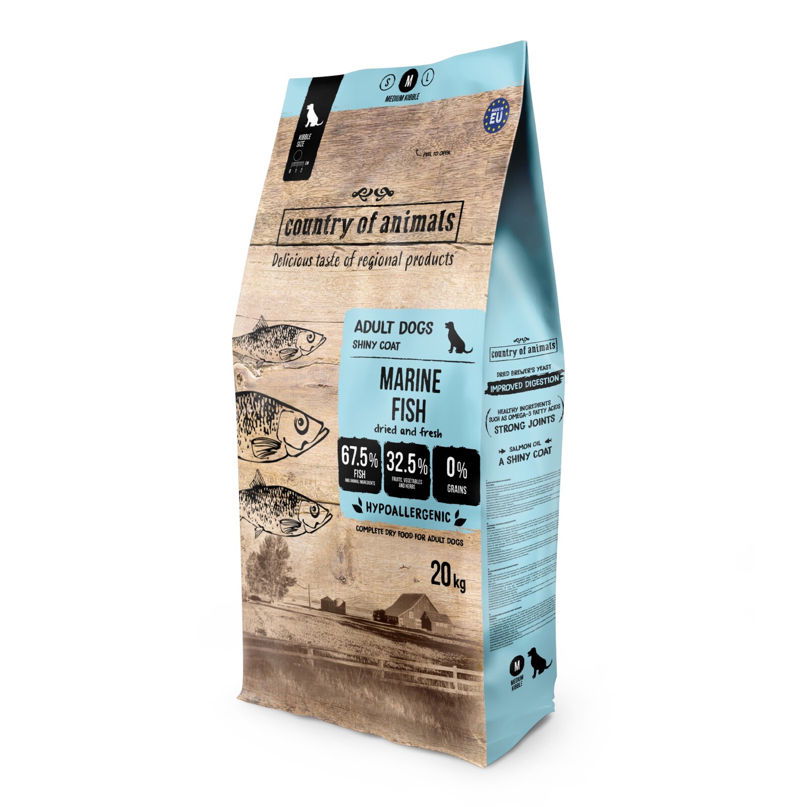 Country of Animals Psí granule mořské ryby 2 kg