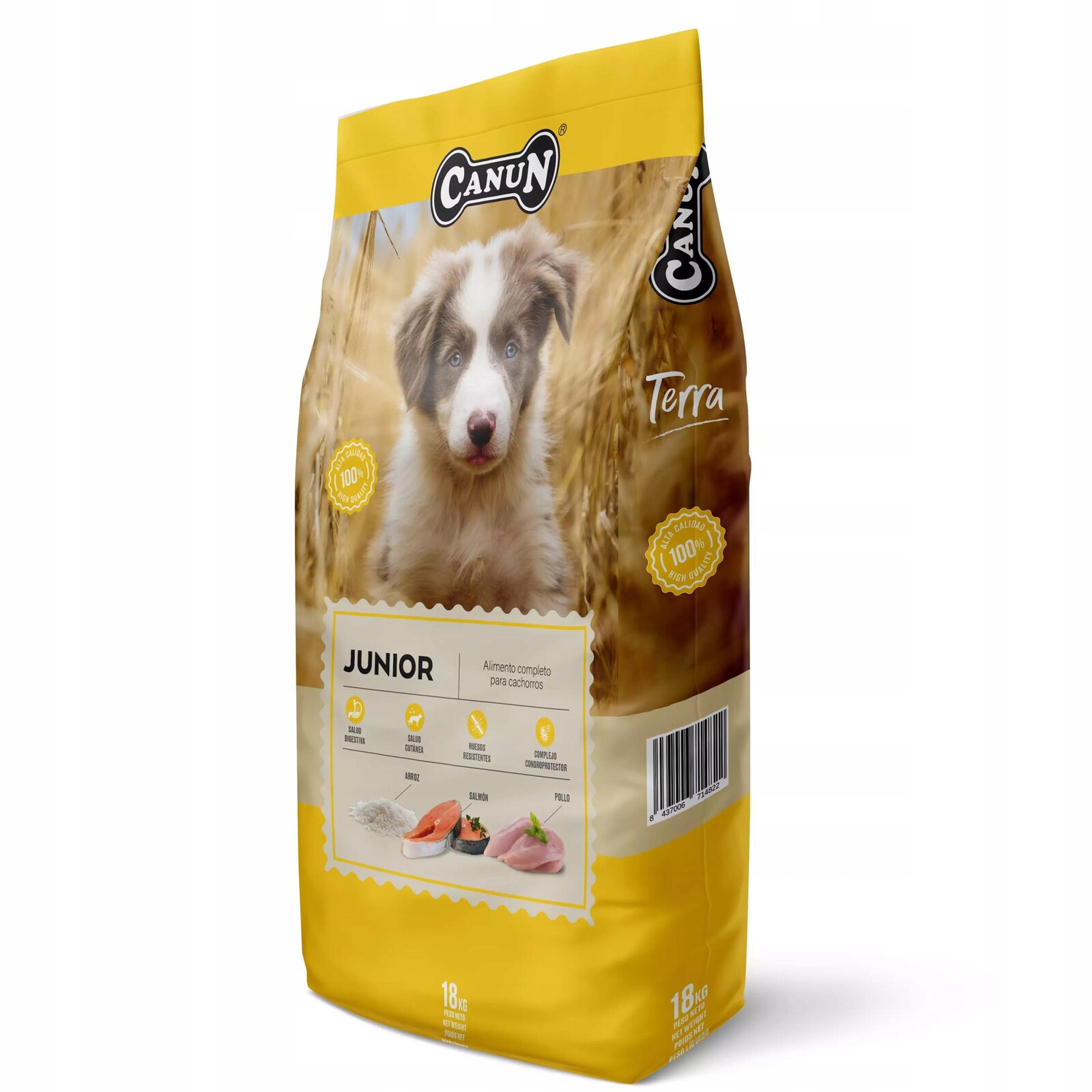 Suché Krmivo pro psy Canun Terra Junior pro štěňata od 6 měsíců 18 kg