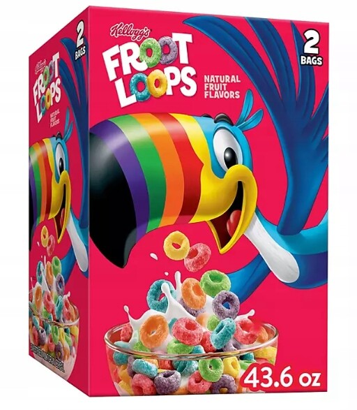 Snídaňové cereálie Froot Loops Fruit 1,24KG Ovocné Přímo z Usa!