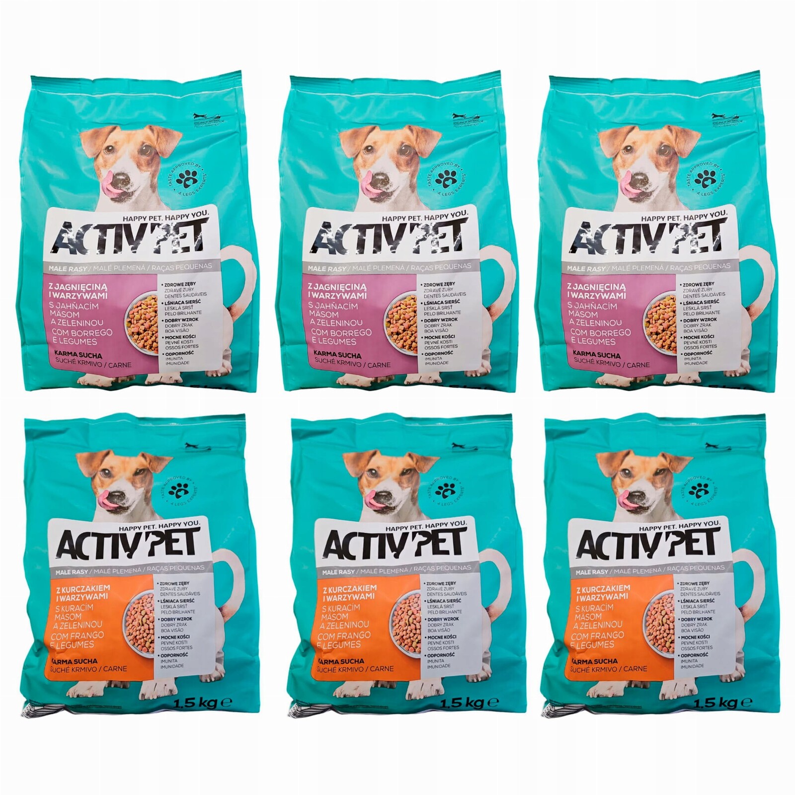 Krmivo pro psy malých plemen Mix Chutí 6x1,5 kg Activ Pet