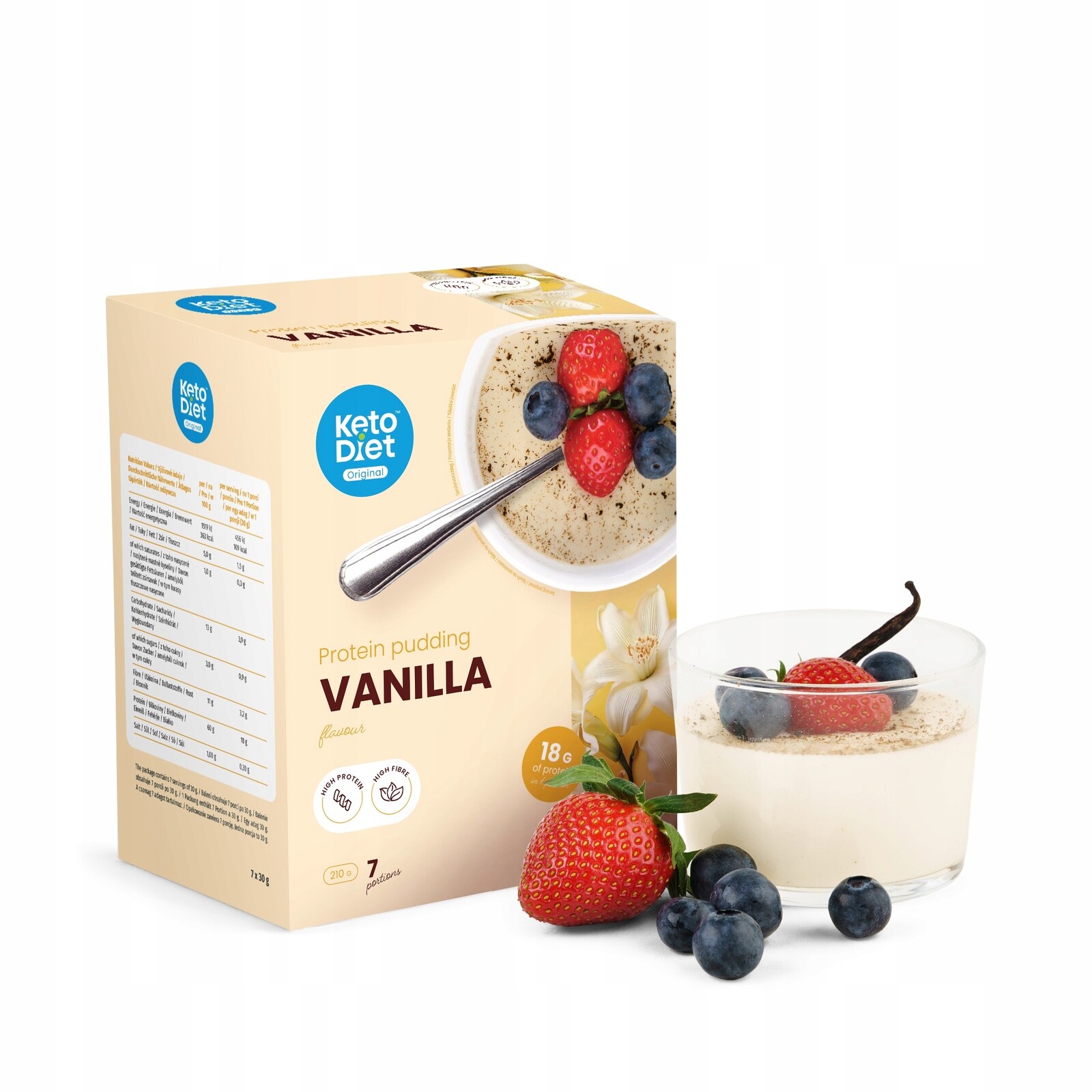 Proteinový pudink příchuť vanilka (7 porcí)