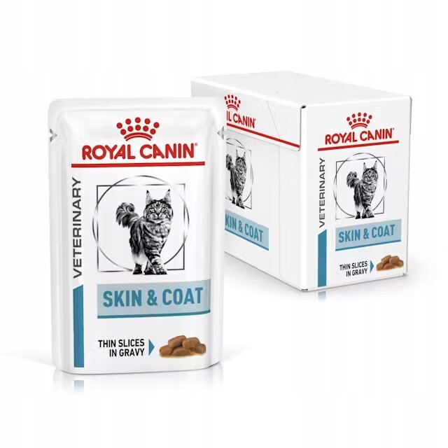 Royal Canin Veterinary Skin&Coat 12x85g Vlhké Krmivo pro kočky v omáčce