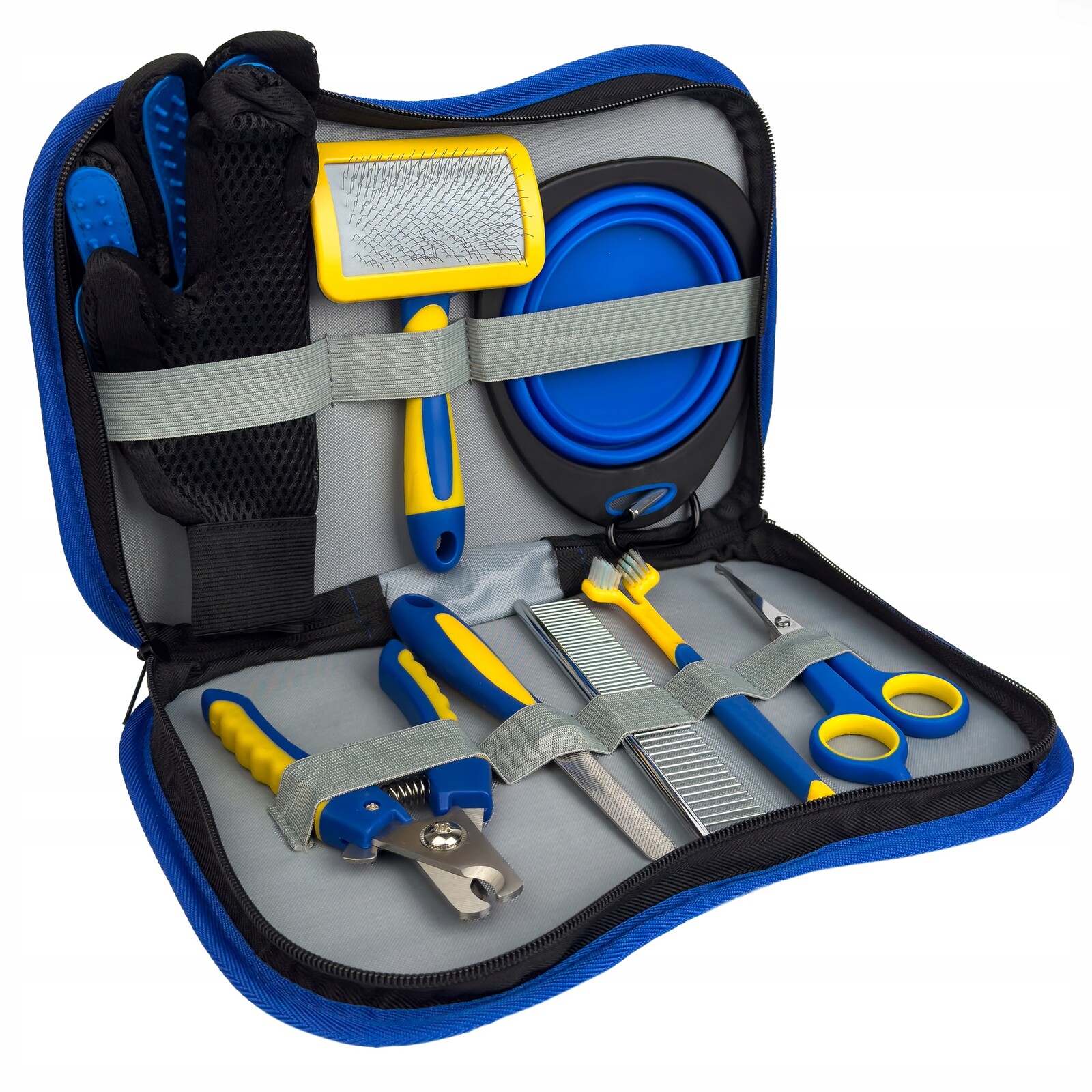 Profesionální groomerský set pro péči o zvířata 8 dílů taška pouzdro